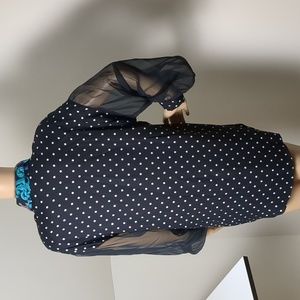 Floral Polka Dot Long Sleeve Button Up Medium